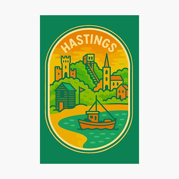 Item preview, Hastings Travel Souvenir Sticker designed and sold by rogue-design.