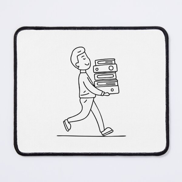 Item preview, A person carrying a stack of files while walking through the office designed and sold by rasagamastore.