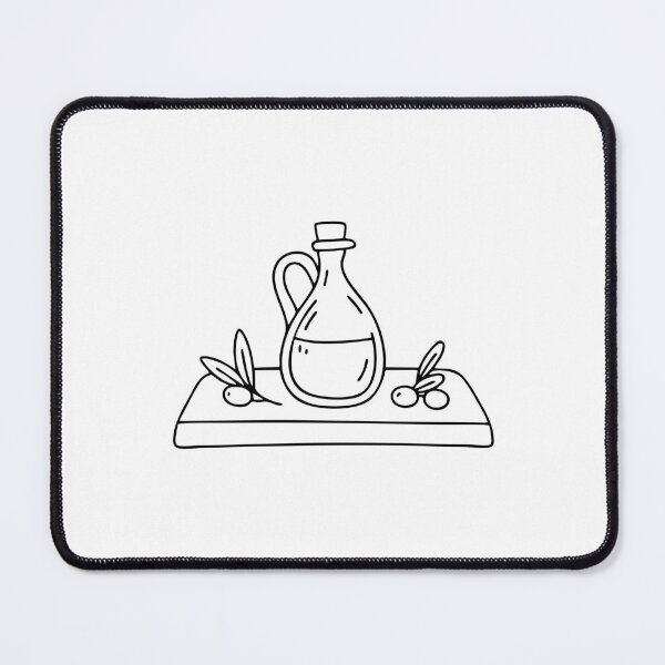Item preview, A glass bottle filled with olive oil on a kitchen counter designed and sold by rasagamastore.