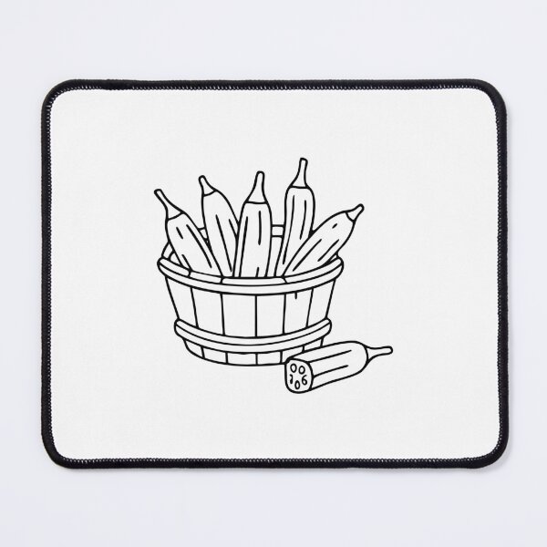 Item preview, A wooden basket filled with fresh okra pods designed and sold by rasagamastore.