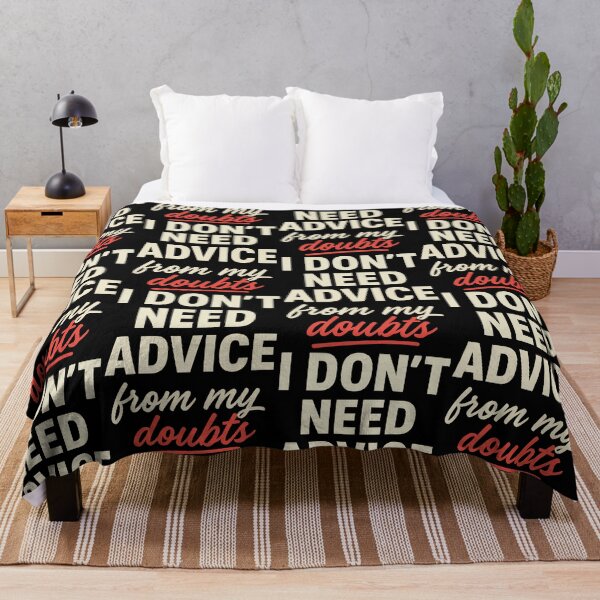 Item preview, Motivational Quote T-Shirt – “I Don’t Need Advice from My Doubts” Bold Typography Design designed and sold by TeeTimeTreasure.