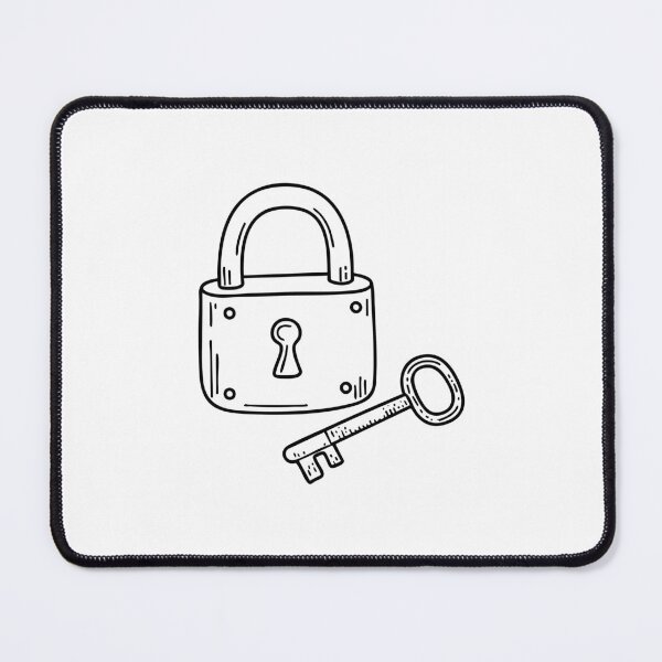 Item preview, A rusty key lying next to an ancient lock designed and sold by rasagamastore.