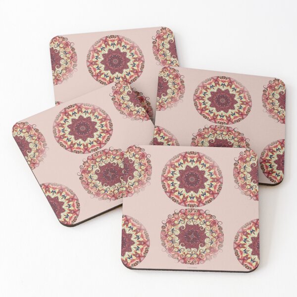 Item preview, Burgundy Mixed Kaleidoscope Circles designed and sold by kristalcurt.