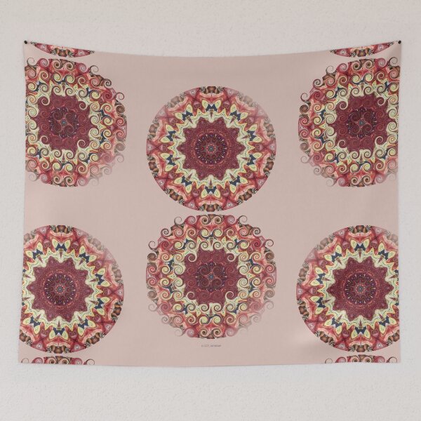 Item preview, Burgundy Mixed Kaleidoscope Circles designed and sold by kristalcurt.
