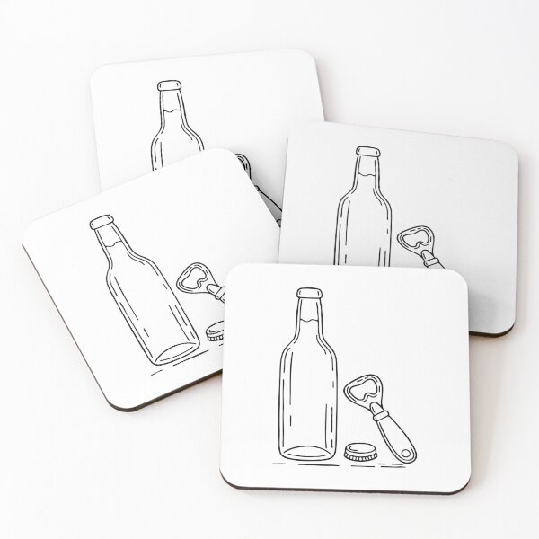 Item preview, A bottle opener placed beside an opened glass bottle designed and sold by rasagamastore.