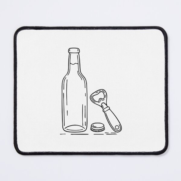 Item preview, A bottle opener placed beside an opened glass bottle designed and sold by rasagamastore.