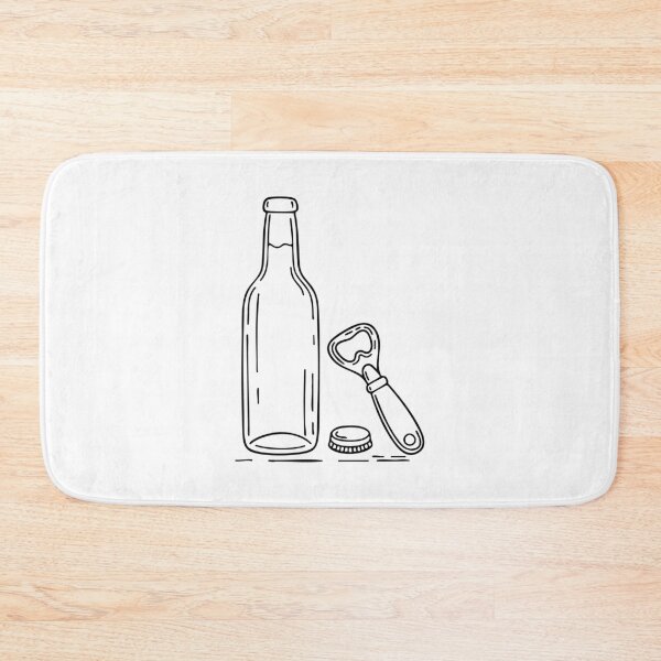 Item preview, A bottle opener placed beside an opened glass bottle designed and sold by rasagamastore.