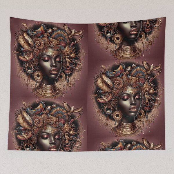 Item preview, African Brown Skin Girl designed and sold by PrintAfricanArt.