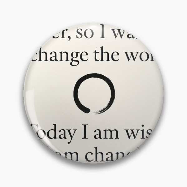 Item preview, Rumi Quote – Change Yourself First” Minimal Zen Poster designed and sold by Elham  Bazyar.