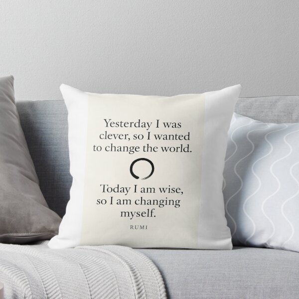 Item preview, Rumi Quote – Change Yourself First” Minimal Zen Poster designed and sold by Elham  Bazyar.