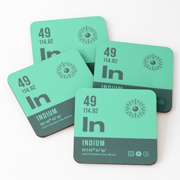 Item preview, 49 Indium Periodic Table Element Dark designed and sold by VoodooCircus.