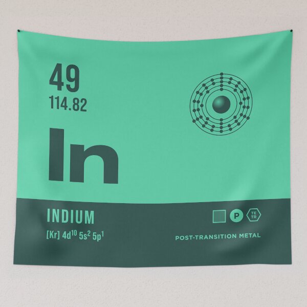 Item preview, 49 Indium Periodic Table Element Dark designed and sold by VoodooCircus.