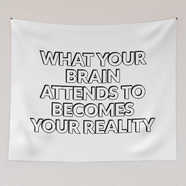 Item preview, What your brain attends to becomes your reality  - Back to school motivational quotes designed and sold by Inspirationmotivation.