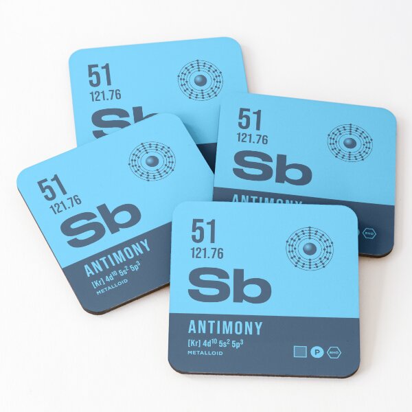 Item preview, 51 Antimony Periodic Table Element Dark designed and sold by VoodooCircus.