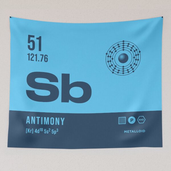 Item preview, 51 Antimony Periodic Table Element Dark designed and sold by VoodooCircus.