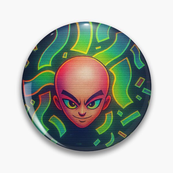 Item preview, Neon Glitch Oracle – Cyber Anime Illustration designed and sold by ThreadvectorCo.