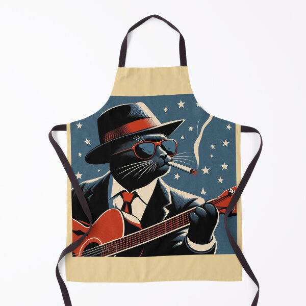 Item preview, Blues Playing Cool Cat designed and sold by KenRinkel.