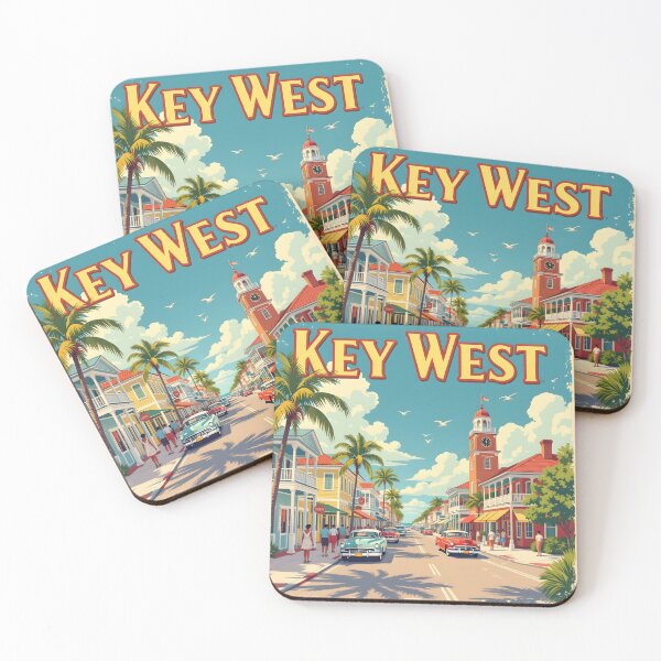 Item preview, Key West: Vintage-Style Painterly Travel Poster designed and sold by LSVart.