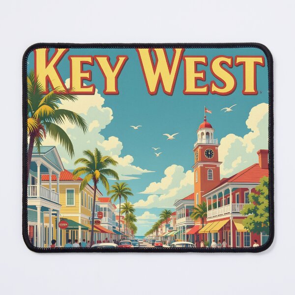 Item preview, Key West: Vintage-Style Painterly Travel Poster designed and sold by LSVart.