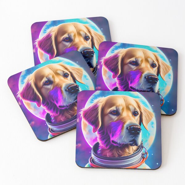 Item preview, Golden Retriever in Space designed and sold by CosmoDigitally.