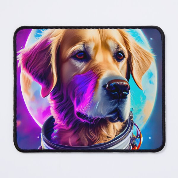 Item preview, Golden Retriever in Space designed and sold by CosmoDigitally.