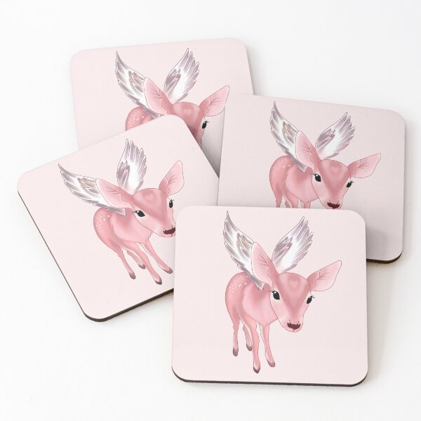 Item preview, Aesthetic pink angelic deer design designed and sold by Fuchsiella.
