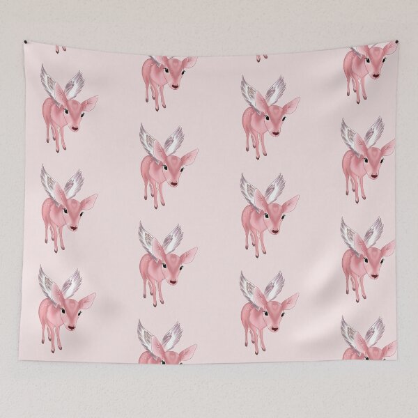 Item preview, Aesthetic pink angelic deer design designed and sold by Fuchsiella.