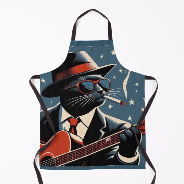 Item preview, Blues Playing Cool Cat with stars designed and sold by KenRinkel.