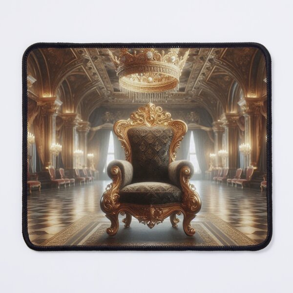 Item preview, The Absent Ruler – Empty Throne with Floating Crown Design designed and sold by ashokreddy343.
