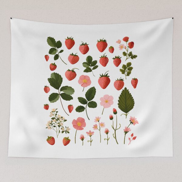 Aperçu de l'œuvre Fraise Fleur d'été Amoureux de la nature Floral Cottagecore créée et vendue par SecretDicer.
