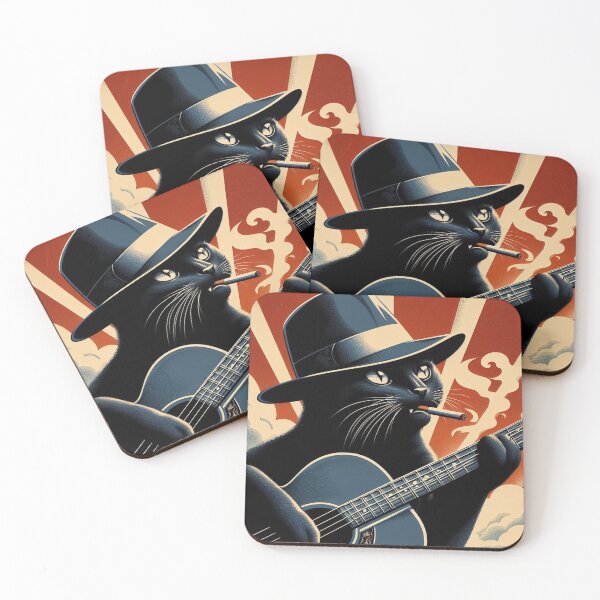 Item preview, Blues Cat 3 smoking a cigarette designed and sold by KenRinkel.