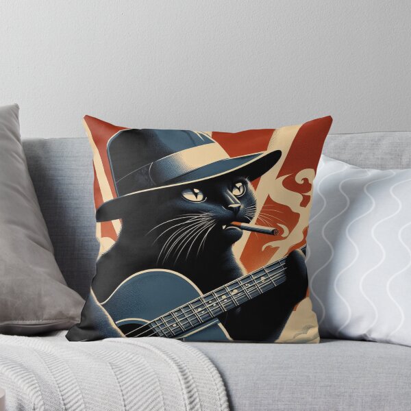 Item preview, Blues Cat 3 smoking a cigarette designed and sold by KenRinkel.