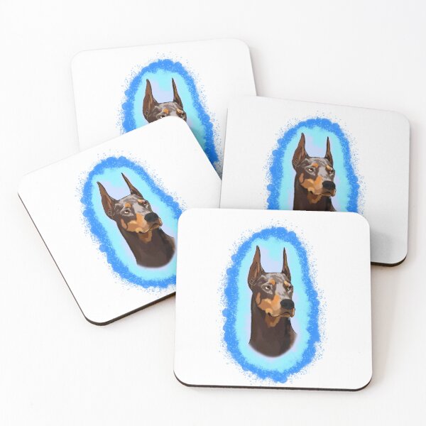 Item preview, Doberman Pincher Light Blue Splash designed and sold by DawnCatcher20.