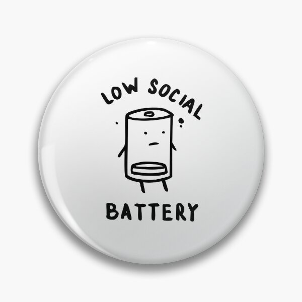 Item preview, Low Social Battery – Minimal Black Ink Art designed and sold by InkStation24.