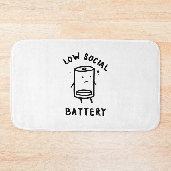 Item preview, Low Social Battery – Minimal Black Ink Art designed and sold by InkStation24.