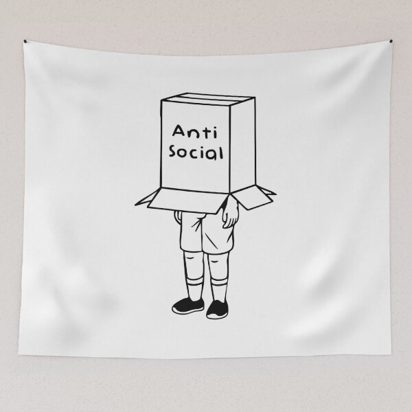 Item preview, Boxed Out – Antisocial Statement Ink Art designed and sold by InkStation24.