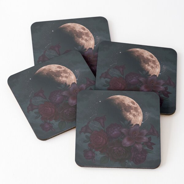Item preview, Gothic Lunar Floral Tapestry designed and sold by Simple_Lines2025.