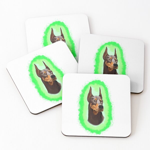 Item preview, Doberman Pincher Green Splash designed and sold by DawnCatcher20.