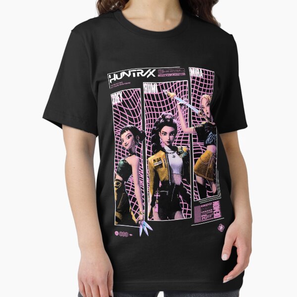 Aperçu de l'œuvre T-shirt Huntrix Kpop Demon Hunters créée et vendue par JuParks.