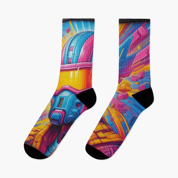 Item preview, Neon Future: Cyber Sentinel Street Art designed and sold by aminz4.