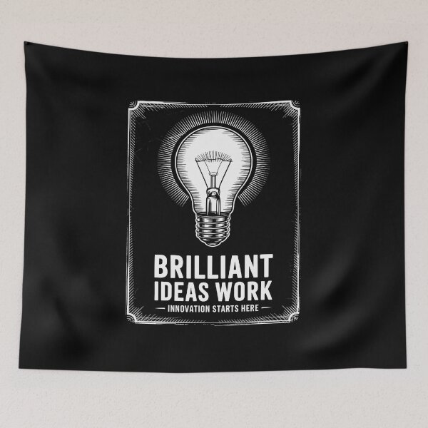 Item preview, Brilliant Ideas Work – Vintage Lightbulb Motivational designed and sold by paulo silveira.
