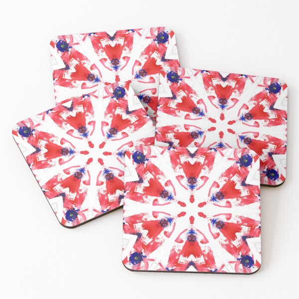 Item preview, Red Blue Mandala Floral Kaleidoscope designed and sold by SpieklyArt.