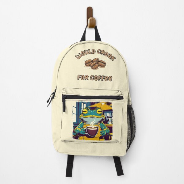 Item preview, Frog Barista – "Would Croak for Coffee" Funny Coffee Lover Design designed and sold by TestudoDesign.