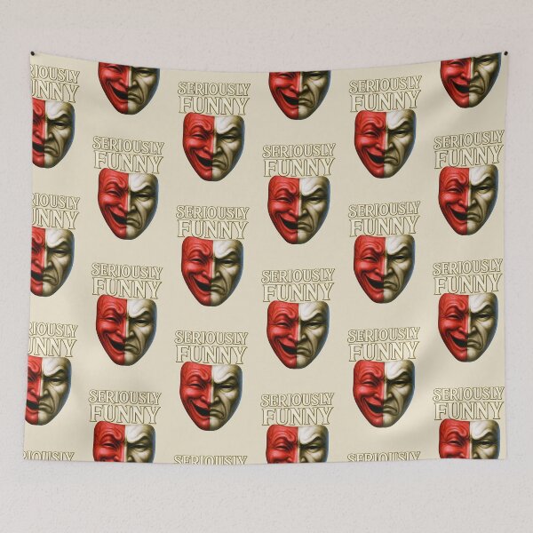 Item preview, Seriously Funny Tragedy Comedy Mask Art – Dark Humor Theater Design designed and sold by Shoot-The-Moon.