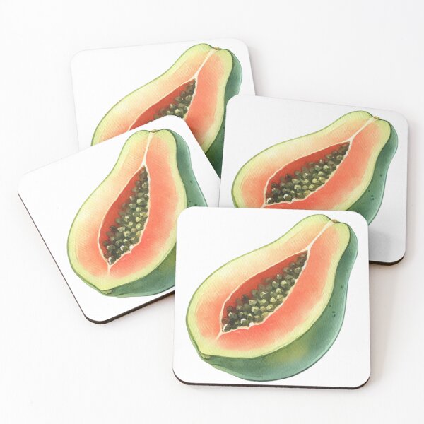 Item preview, Watercolor Papaya Tropical Fruit designed and sold by Little Care Studio.