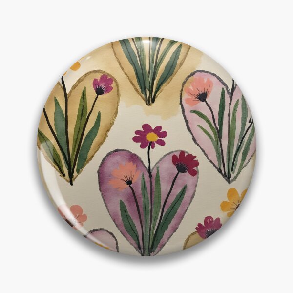Item preview, Crayon Heart Bloom – Warm Seamless Floral Pattern designed and sold by TinyDreamWorld.