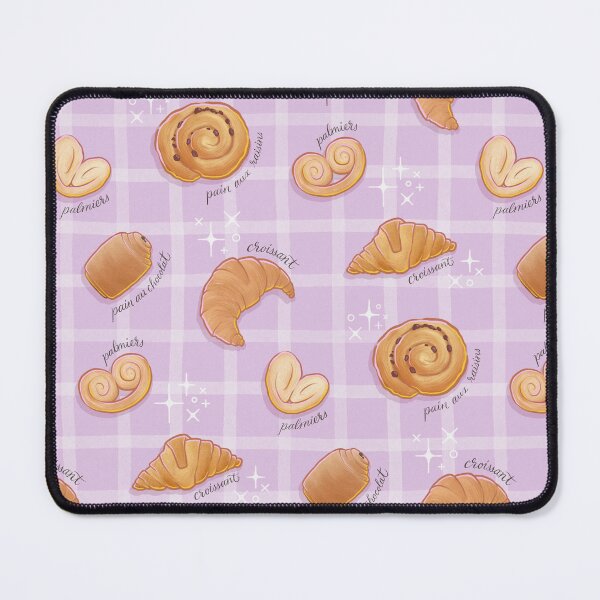 Item preview, French Pastries Gingham Plaid Novelty Print designed and sold by AycaAtalay.