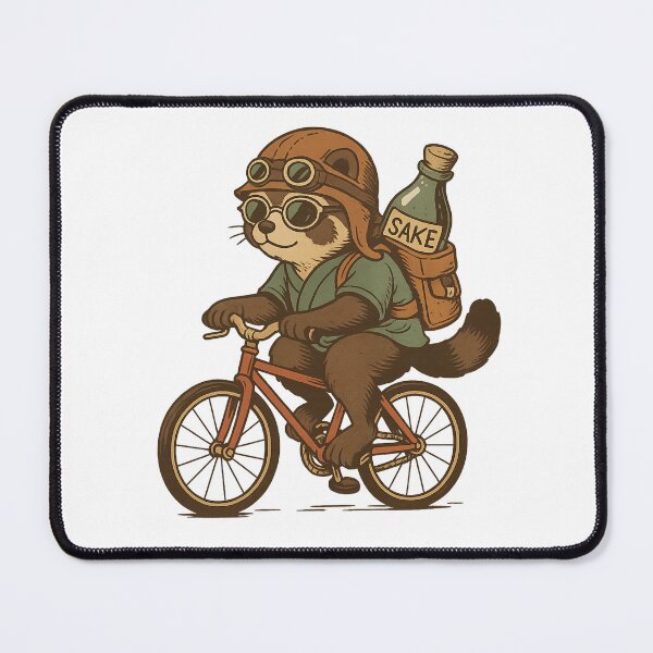 Item preview, Tanuki on a Bike designed and sold by BeetleDots.