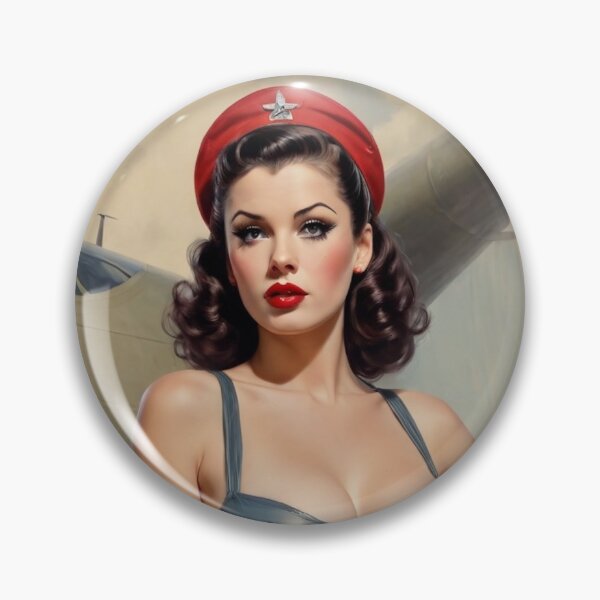 Item preview, Dressed to Serve: Vintage 1940s Military Pin-Up Girl designed and sold by MissSaylor.