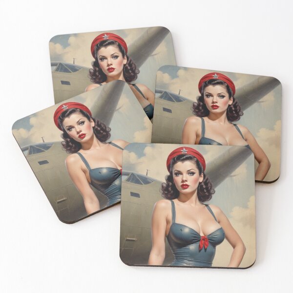 Item preview, Dressed to Serve: Vintage 1940s Military Pin-Up Girl designed and sold by MissSaylor.